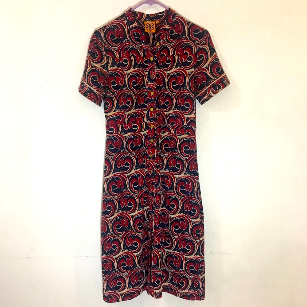 Tory Burch button up shirt dress.